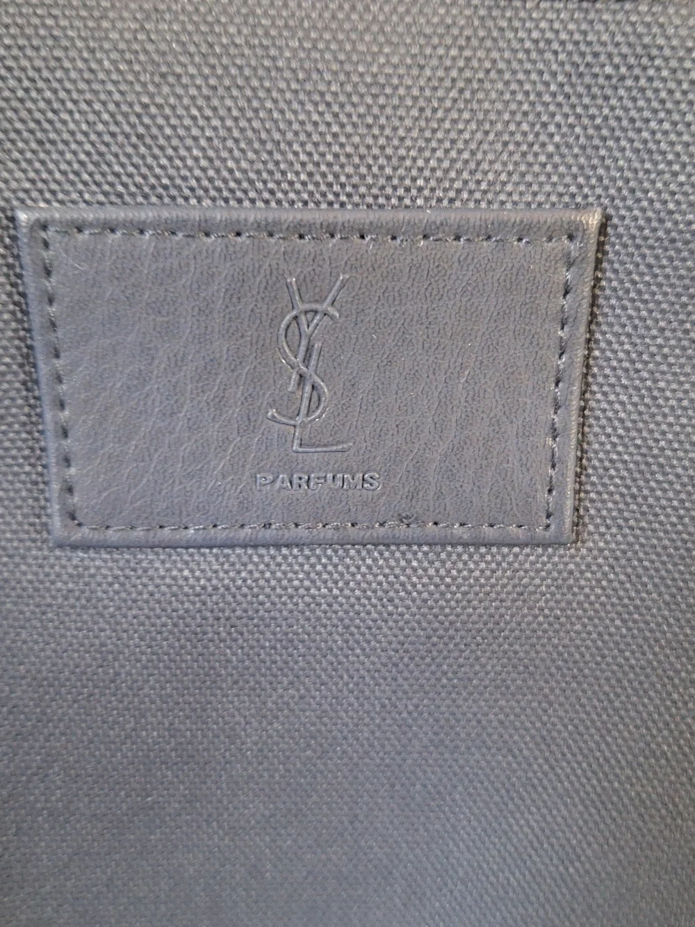 Men's Yves Saint Laurent Messenger Bag Dark Blue Canvas with Leather Trim